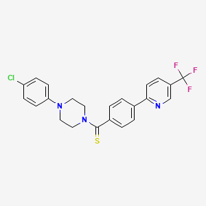 1-(4-Chlorophenyl)-4-{4-[5-(trifluoromethyl)pyridin-2-yl]benzenecarbothioyl}piperazine