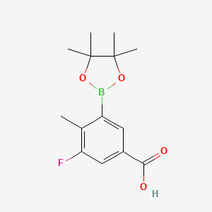 molecular formula C14H18BFO4 B12511899 3-Fluoro-4-methyl-5-(4,4,5,5-tetramethyl-1,3,2-dioxaborolan-2-yl)benzoic acid 