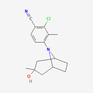 2-Chloro-4-(3-hydroxy-3-methyl-8-azabicyclo[3.2.1]octan-8-yl)-3-methylbenzonitrile