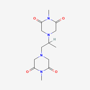 molecular formula C13H20N4O4 B1251199 1-Methyl-4-[2-(4-methyl-3,5-dioxopiperazin-1-yl)propyl]piperazine-2,6-dione 