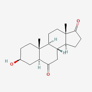 molecular formula C19H28O3 B1251223 3beta-Hydroxy-5alpha-androstane-6,17-dione 