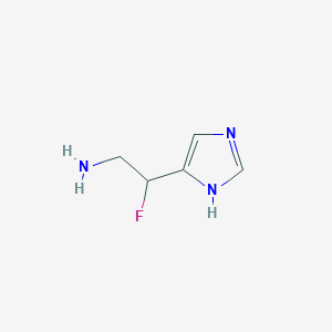 molecular formula C5H8FN3 B1251226 1H-Imidazole-5-ethanamine, beta-fluoro- 