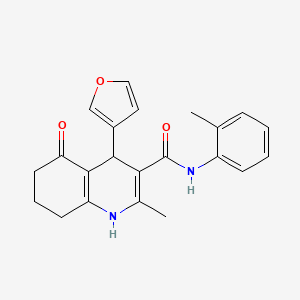 molecular formula C22H22N2O3 B1251233 4-(furan-3-yl)-2-methyl-N-(2-methylphenyl)-5-oxo-4,6,7,8-tetrahydro-1H-quinoline-3-carboxamide 
