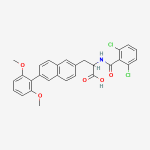 molecular formula C28H23Cl2NO5 B1251245 N-(2,6-dichlorobenzoyl)-3-[6-(2,6-dimethoxyphenyl)-2-naphthyl]alanine 
