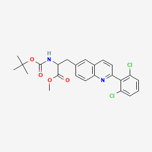 molecular formula C24H24Cl2N2O4 B1251246 methyl N-(tert-butoxycarbonyl)-3-[2-(2,6-dichlorophenyl)-6-quinolyl]alaninate 