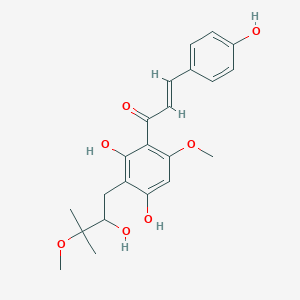 molecular formula C22H26O7 B1251247 Oxygenated xanthohumol 