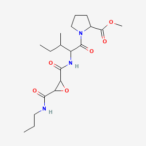 Methyl 1-(3-methyl-2-{[3-(propylcarbamoyl)oxiran-2-YL]formamido}pentanoyl)pyrrolidine-2-carboxylate