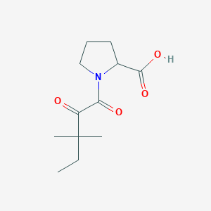 molecular formula C12H19NO4 B12512552 1-(3,3-Dimethyl-2-oxopentanoyl)pyrrolidine-2-carboxylic acid 