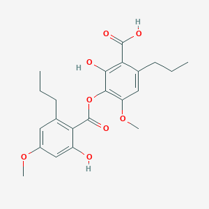 molecular formula C22H26O8 B1251277 Sekikaic acid CAS No. 607-11-4