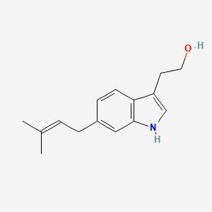 molecular formula C15H19NO B1251317 1H-吲哚-3-乙醇，6-(3-甲基-2-丁烯基)- CAS No. 583060-24-6
