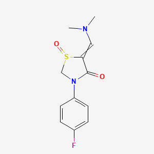 5-(Dimethylaminomethylidene)-3-(4-fluorophenyl)-1-oxo-1,3-thiazolidin-4-one