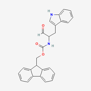 9H-fluoren-9-ylmethyl N-[1-(1H-indol-3-yl)-3-oxopropan-2-yl]carbamate