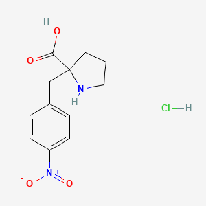 2-[(4-Nitrophenyl)methyl]pyrrolidine-2-carboxylic acid hydrochloride