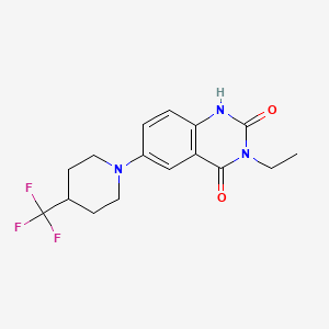 3-ethyl-6-[4-(trifluoromethyl)piperidin-1-yl]quinazoline-2,4(1H,3H)-dione