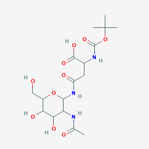 2-[(Tert-butoxycarbonyl)amino]-3-{[3-acetamido-4,5-dihydroxy-6-(hydroxymethyl)oxan-2-YL]carbamoyl}propanoic acid