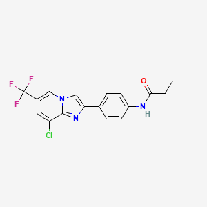 N-{4-[8-chloro-6-(trifluoromethyl)imidazo[1,2-a]pyridin-2-yl]phenyl}butanamide