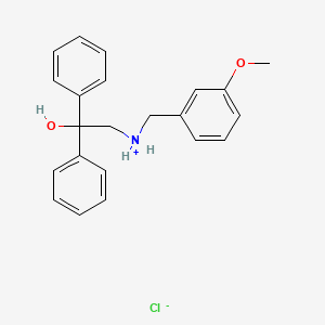 molecular formula C22H24ClNO2 B12513302 2-hydroxy-N-(3-methoxybenzyl)-2,2-diphenyl-1-ethanaminium chloride 