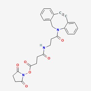 Butanoic acid, 4-[[3-(11,12-didehydrodibenz[b,f]azocin-5(6H)-yl)-3-oxopropyl]amino]-4-oxo-, 2,5-dioxo-1-pyrrolidinyl ester