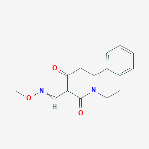 molecular formula C15H16N2O3 B12513342 3-[(Methoxyimino)methyl]-1H,3H,6H,7H,11BH-pyrido[2,1-A]isoquinoline-2,4-dione 