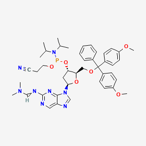 molecular formula C43H53N8O6P B12513355 2-Aminopurine(N2-Dmf) 2'-Deoxy-riboside CE Phosphoramidite 