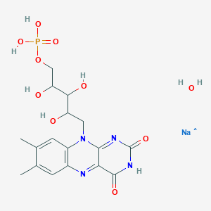 molecular formula C17H23N4NaO10P B12513400 (2R,3S,4S)-5-(7,8-Dimethyl-2,4-dioxo-3,4-dihydrobenzo[g]pteridin-10(2H)-yl)-2,3,4-trihydroxypentyl dihydrogen phosphate, xsodium salt yhydrate 