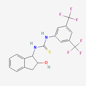 1-[3,5-bis(trifluoromethyl)phenyl]-3-(2-hydroxy-2,3-dihydro-1H-inden-1-yl)thiourea