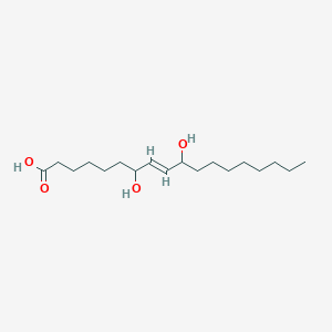 molecular formula C18H34O4 B1251363 8-Octadecenoic acid, 7,10-dihydroxy-, (8E)- 