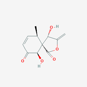 molecular formula C11H12O5 B1251380 6-epi-5'-Hydroxymycosporulone 