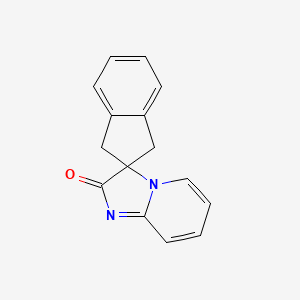 molecular formula C15H12N2O B1251382 Spiro(imidazo(1,2-a)pyridine-3(2H),2'-(2H)inden)-2-one, 1',3'-dihydro- CAS No. 887603-94-3