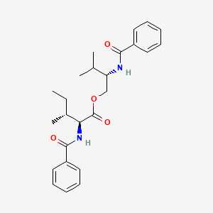 molecular formula C25H32N2O4 B1251423 [(2S)-2-苯甲酰氨基-3-甲基丁基] (2S,3R)-2-苯甲酰氨基-3-甲基戊酸酯 