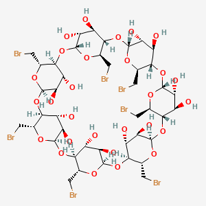 molecular formula C42H63Br7O28 B1251424 Heptakis(6-Bromo-6-Deoxy)-|A-Cyclodextrin CAS No. 53784-83-1