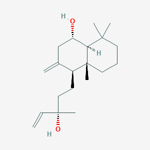 molecular formula C20H34O2 B1251433 (1S,4S,4aR,8aS)-4-((S)-3-Hydroxy-3-methylpent-4-en-1-yl)-4a,8,8-trimethyl-3-methylenedecahydronaphthalen-1-ol 