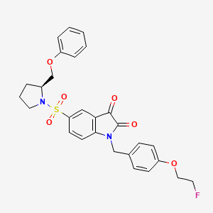 (S)-1-(4-(2-fluoroethoxy)benzyl)-5-(2-(phenoxymethyl)pyrrolidin-1-ylsulfonyl)indoline-2,3-dione