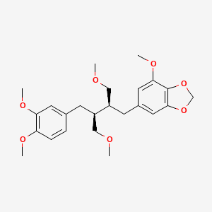 molecular formula C24H32O7 B1251443 6-[(2S,3S)-3-[(3,4-dimethoxyphenyl)methyl]-4-methoxy-2-(methoxymethyl)butyl]-4-methoxy-1,3-benzodioxole 