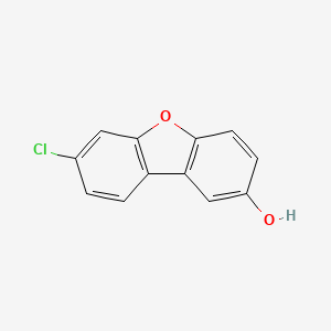 molecular formula C12H7ClO2 B1251455 7-Chloro-2-dibenzofuranol CAS No. 73518-07-7