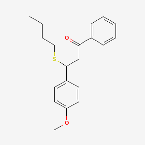 3-(Butylsulfanyl)-3-(4-methoxyphenyl)-1-phenylpropan-1-one