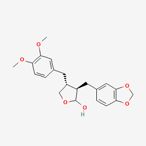 molecular formula C21H24O6 B1251465 (-)-3,4-Dimethoxy-3,4-desmethylenedioxycubebin 