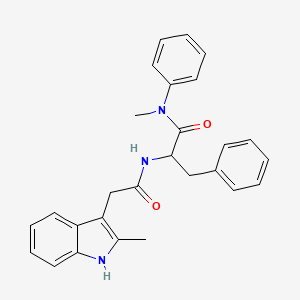 N-Methyl-2-(2-(2-methyl-1H-indol-3-YL)acetamido)-N,3-diphenylpropanamide