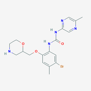 3-[5-Bromo-4-methyl-2-(morpholin-2-ylmethoxy)phenyl]-1-(5-methylpyrazin-2-YL)urea