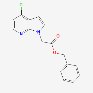 1H-Pyrrolo[2,3-b]pyridine-1-acetic acid, 4-chloro-, phenylmethyl ester