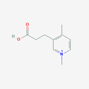 molecular formula C10H14NO2+ B1251476 3-(2-羧乙基)-1,4-二甲基吡啶鎓 