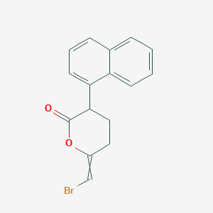 2H-Pyran-2-one, 6-(bromomethylene)tetrahydro-3-(1-naphthalenyl)-