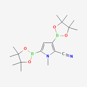 1-Methyl-3,5-bis(4,4,5,5-tetramethyl-1,3,2-dioxaborolan-2-yl)-1H-pyrrole-2-carbonitrile