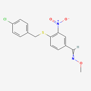 [(4-{[(4-Chlorophenyl)methyl]sulfanyl}-3-nitrophenyl)methylidene](methoxy)amine