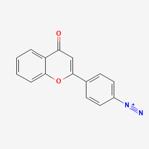 molecular formula C15H9N2O2+ B12514794 4-(4-Oxo-4H-1-benzopyran-2-yl)benzene-1-diazonium CAS No. 751450-51-8