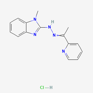 1-methyl-N-(1-pyridin-2-ylethylideneamino)benzimidazol-2-amine;hydrochloride