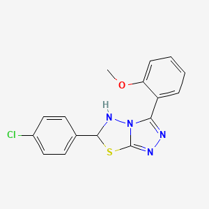 6-(4-Chlorophenyl)-3-(2-methoxyphenyl)-5,6-dihydro-[1,2,4]triazolo[3,4-b][1,3,4]thiadiazole