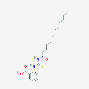 2-[(Tetradecanoylcarbamothioyl)amino]benzoic acid