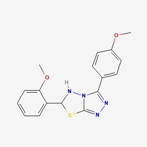 6-(2-Methoxyphenyl)-3-(4-methoxyphenyl)-5,6-dihydro-[1,2,4]triazolo[3,4-b][1,3,4]thiadiazole