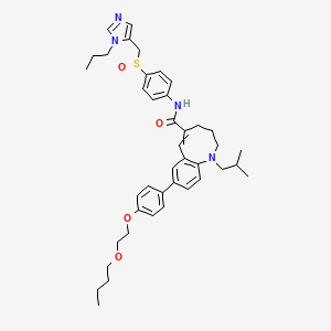 molecular formula C41H52N4O4S B12514925 (-)-8-[4-(2-butoxyethoxy)phenyl]-1-isobutyl-N-[4-[[[1-propyl-1H-imidazol-5-yl]methyl]sulfinyl]phenyl]-1,2,3,4-tetrahydro-1-benzoazocine-5-carboxamide 